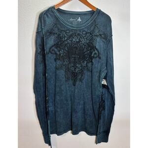 Aqua VI Sea King Thermal Shirt XL NWT Buckle Graphic Long Sleeve Blue